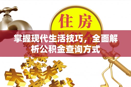 便民掌握现代生活技巧，全面解析公积金查询方式