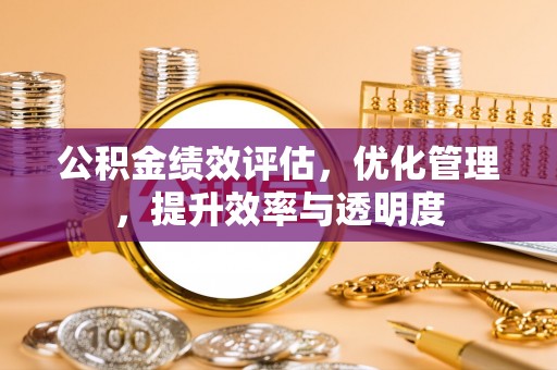 便民公积金绩效评估，优化管理，提升效率与透明度